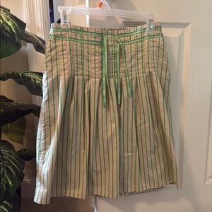 Old Navy A-Line Skirt with Green and Pink Stripes